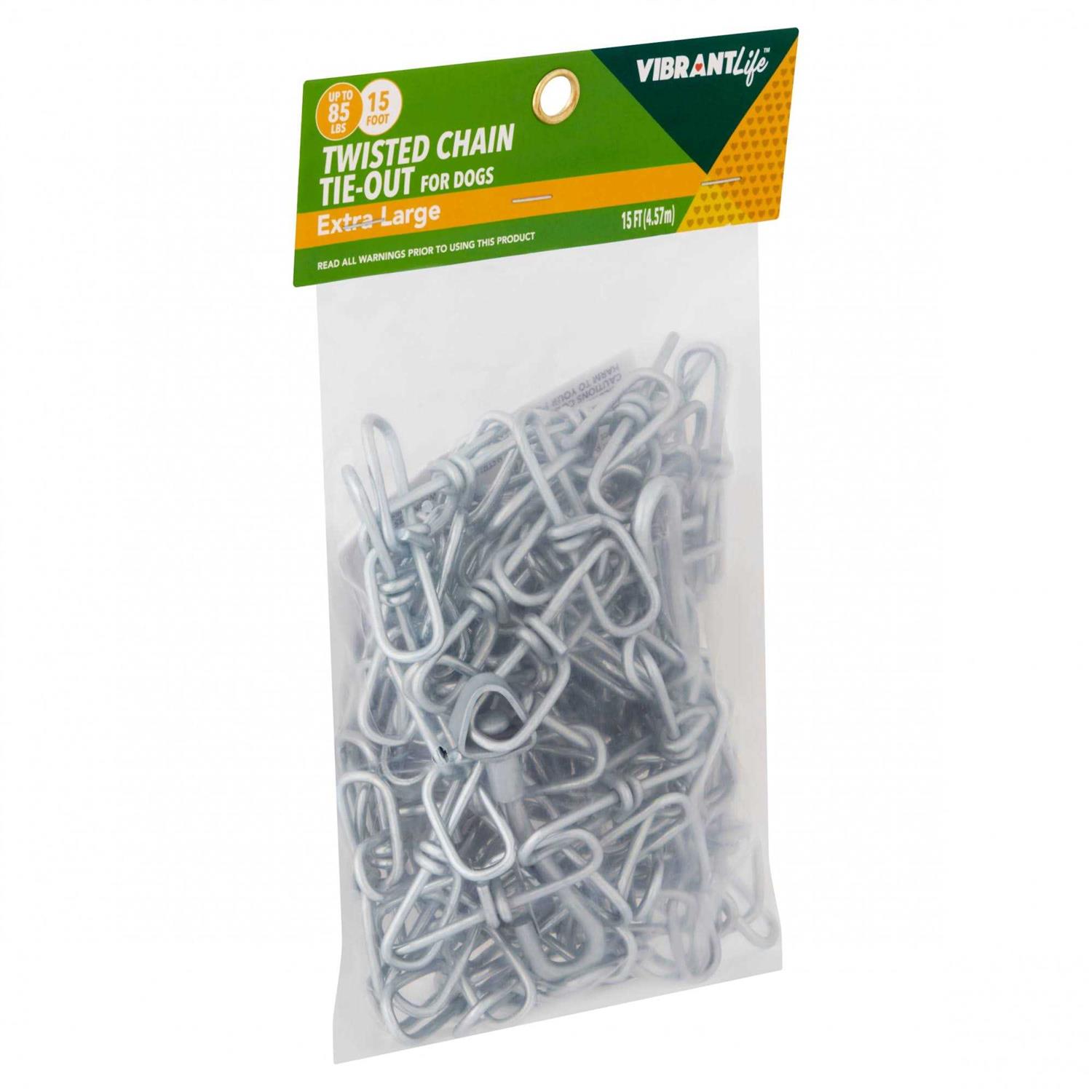 Vibrant Life Twisted Chain Tie-Out for Dogs