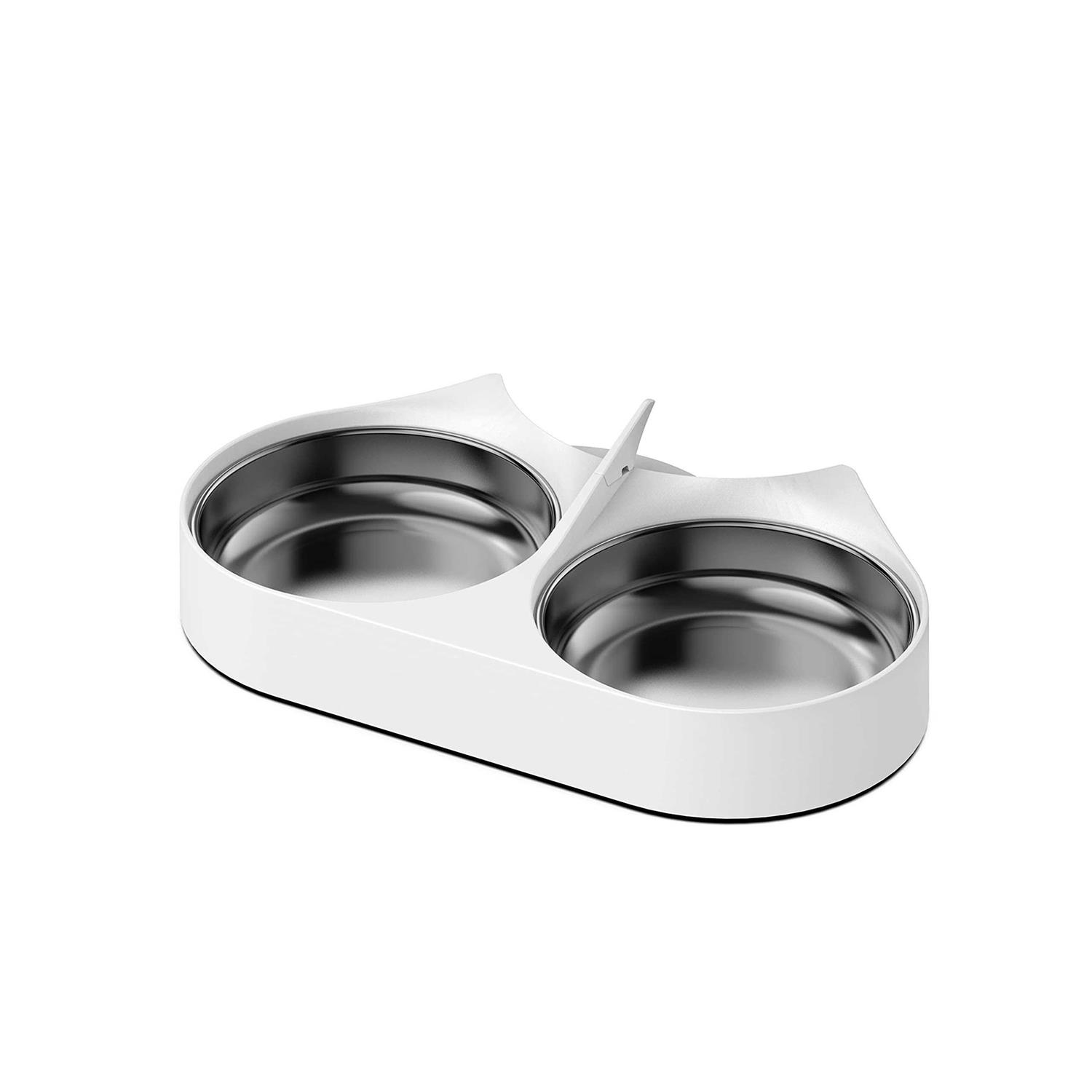 PETLIBRO Pet Food Splitter with Stainless Steel Bowls, Automatic Cat Feeder Bowls for Two Cats or Dogs