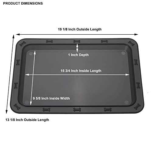Petrageous Bone n Up for Dinner Tray Black