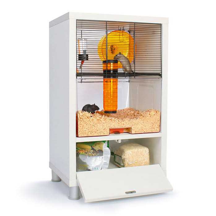 Omlet Secure Easy to Clean White Hamster Cage with Storage