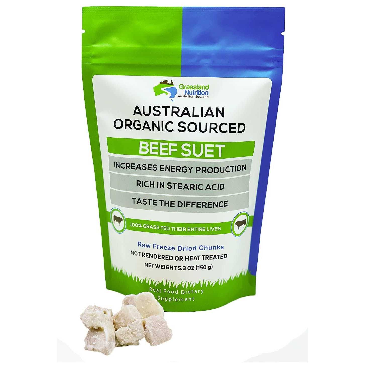 GRASSLAND NUTRITION Organic Beef Suet Rich in Stearic Acid