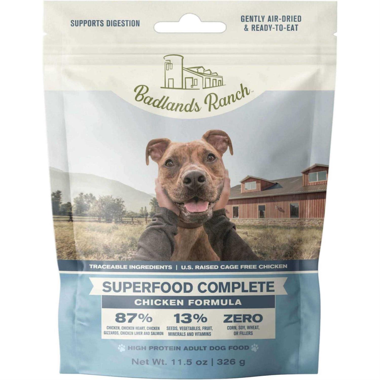 Badlands Ranch Superfood Complete Air Dried Chicken Dog Food