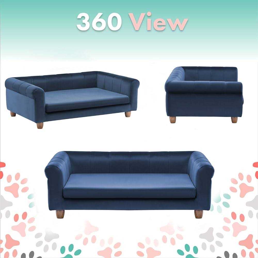 Critter Sitters 42-in. Elegant Faux-Velvet Rectangle Pet Bed for Medium and Large Dogs