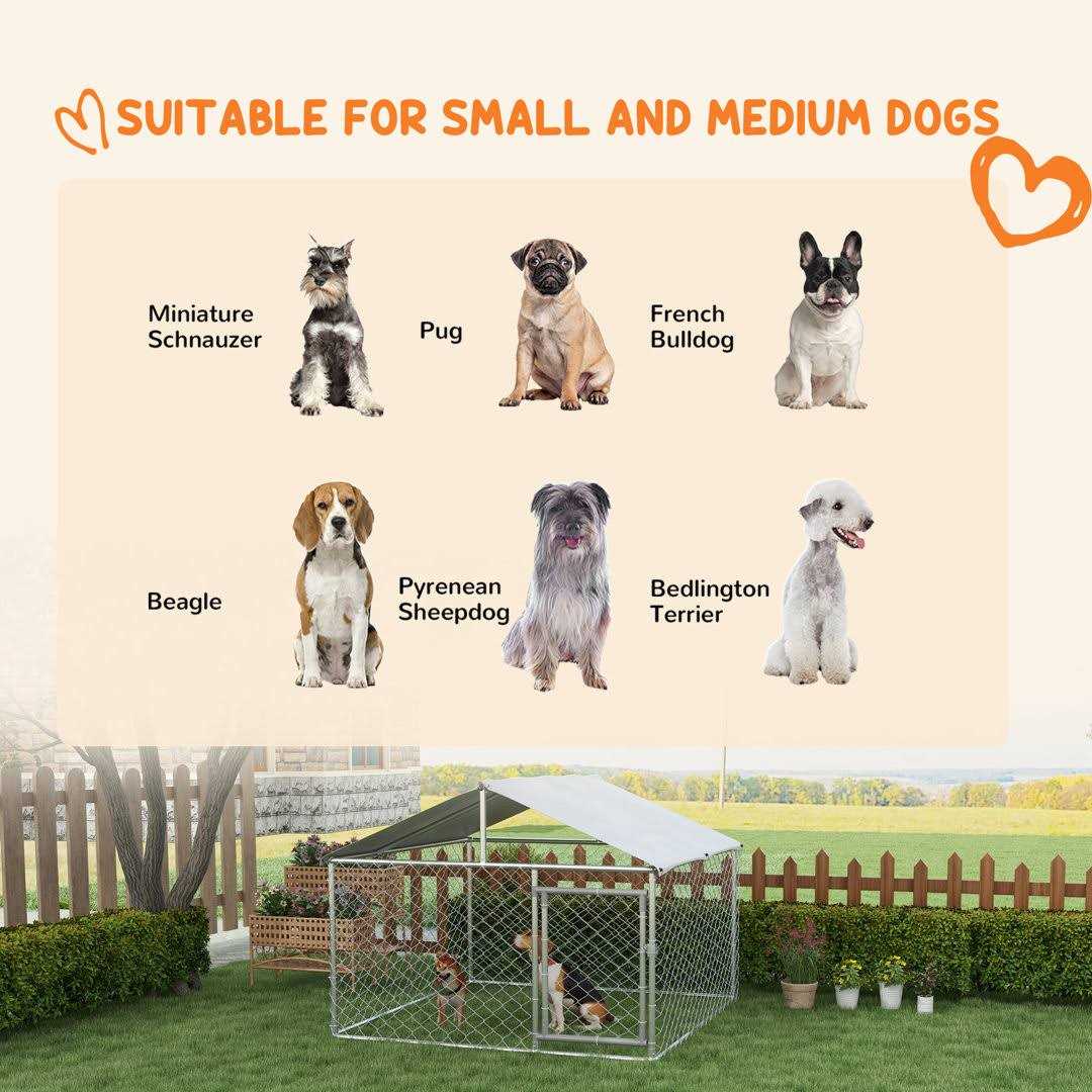 212 Main PawHut Dog Kennel Outdoor Large-Sized Dogs with Waterproof UV Resistant Roof