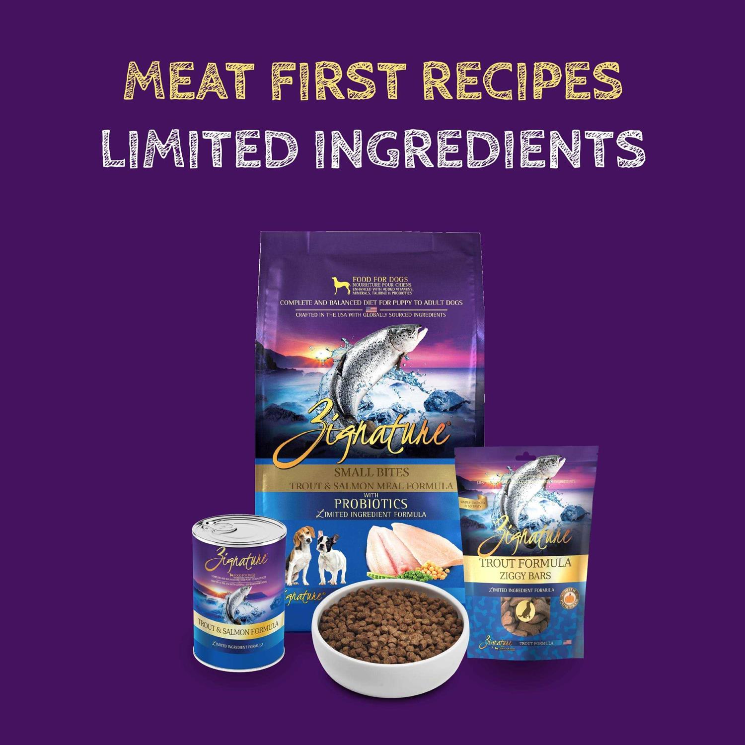 Zignature Dry Dog Food Trout & Salmon Formula Small Bites