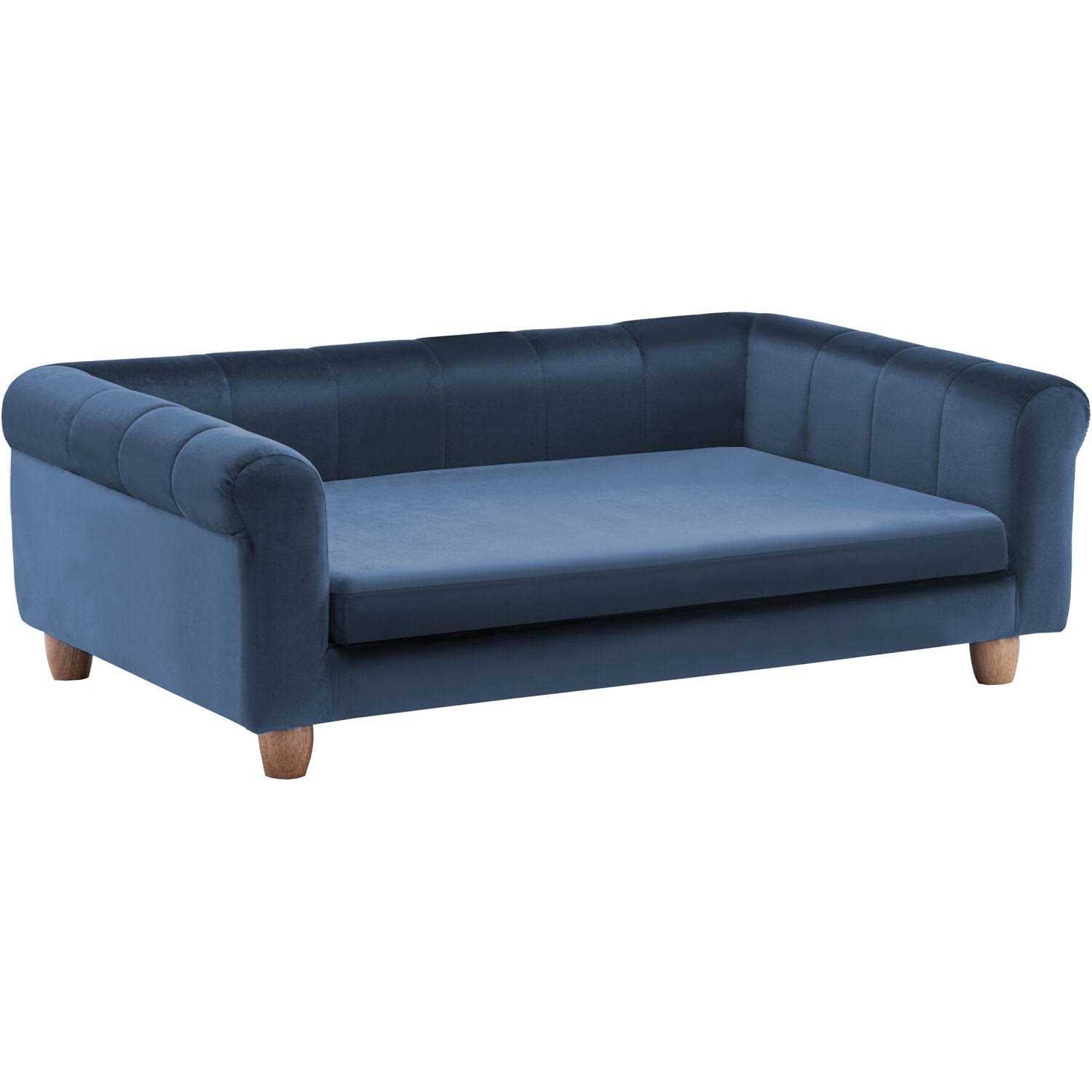 Critter Sitters 42-in. Elegant Faux-Velvet Rectangle Pet Bed for Medium and Large Dogs