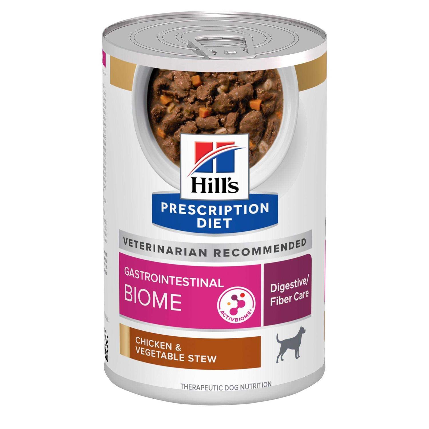 Hill’s Prescription Diet Gastrointestinal Biome Digestive/Fiber Care Chicken & Vegetable Stew Wet Dog Food