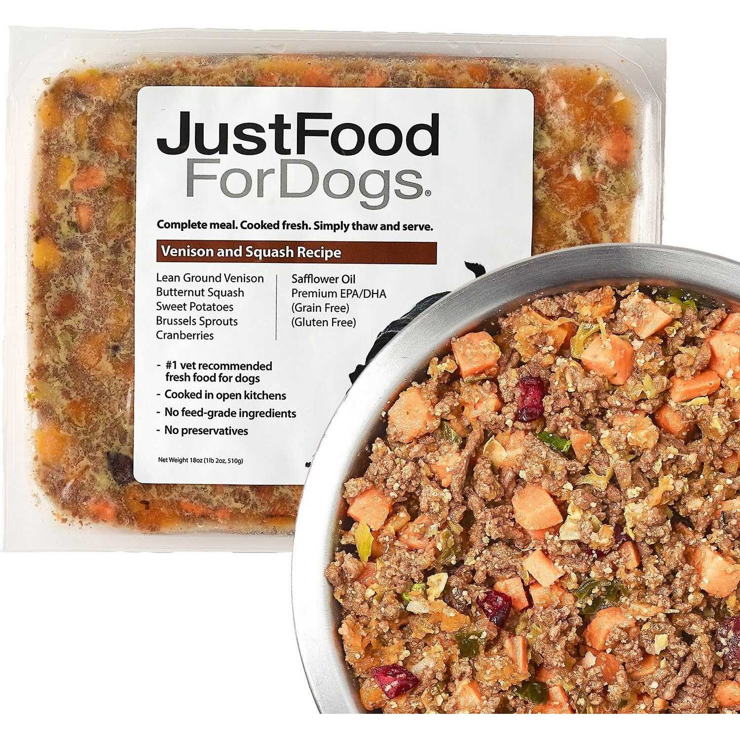 JustFoodForDogs Frozen Fresh Dog Food, Complete Meal or Dog Food Topper