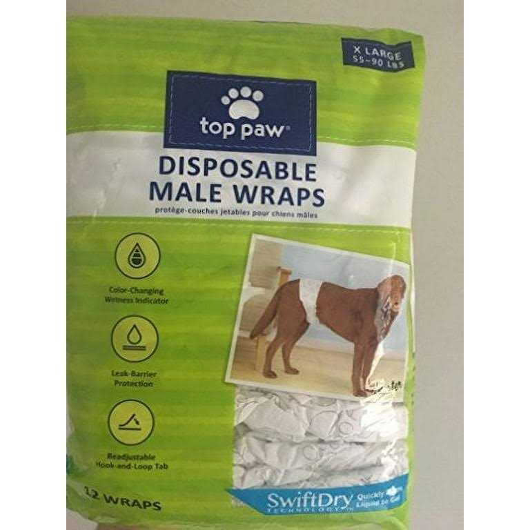 Top Paw Disposable Male Wrap Dog Diapers
