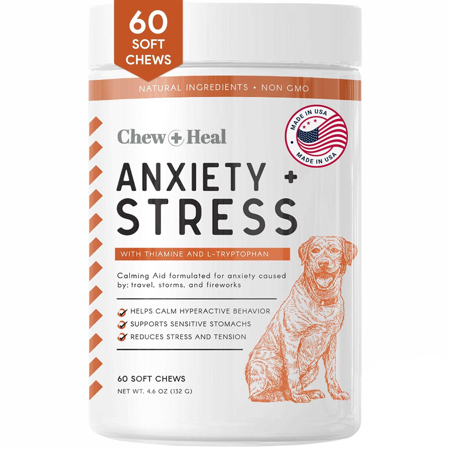 Chew + Heal Dogs Anxiety & Stress Calming Soft Chews