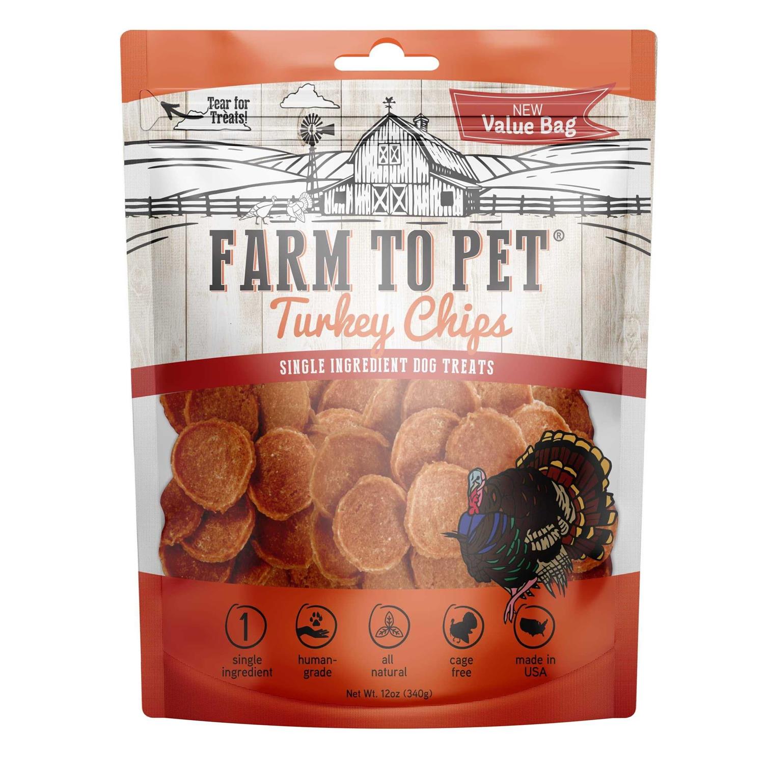 Farm to Pet Turkey Chips Dog Treats