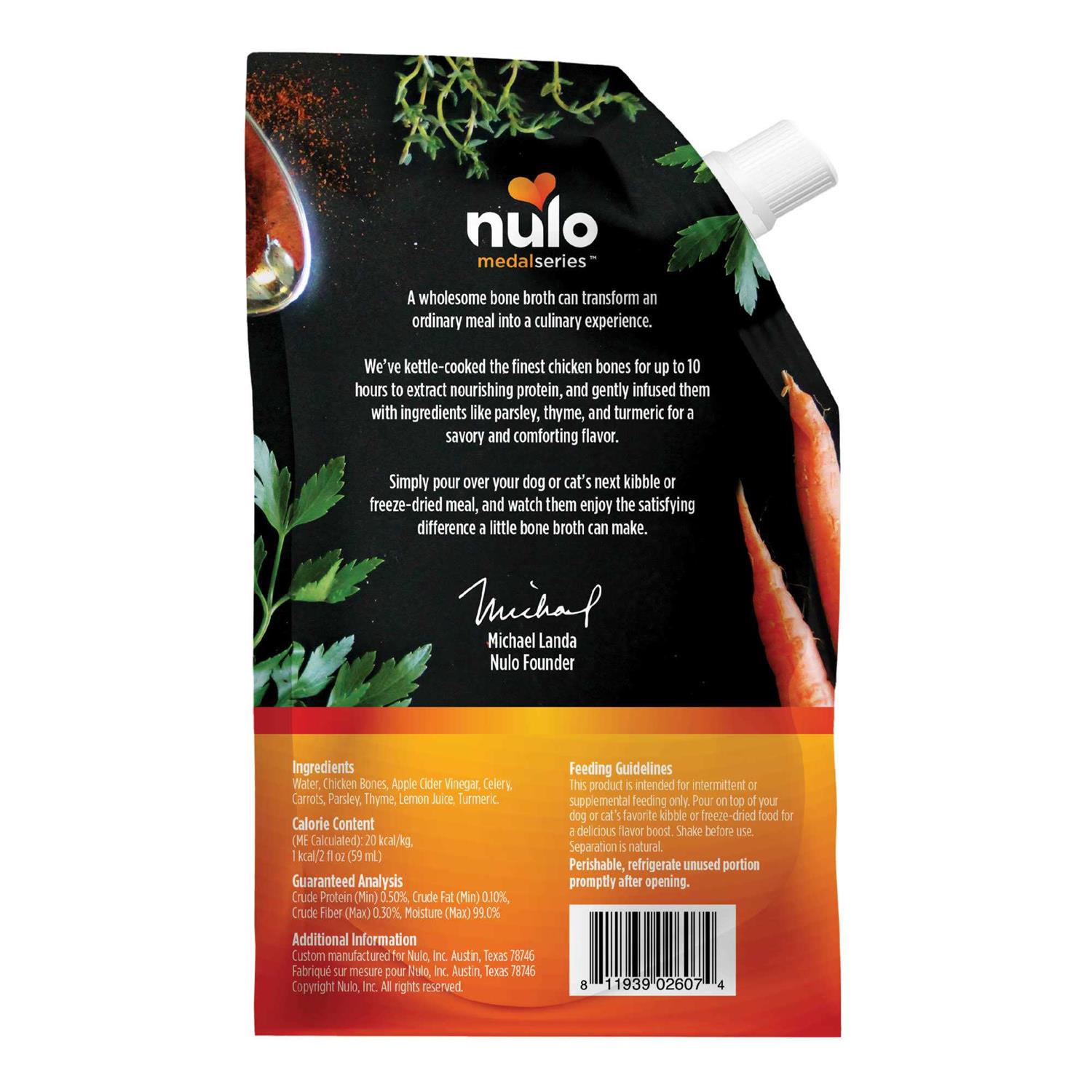 Nulo MedalSeries All Life Stage Bone Broth Wet Dog & Cat Food Topper