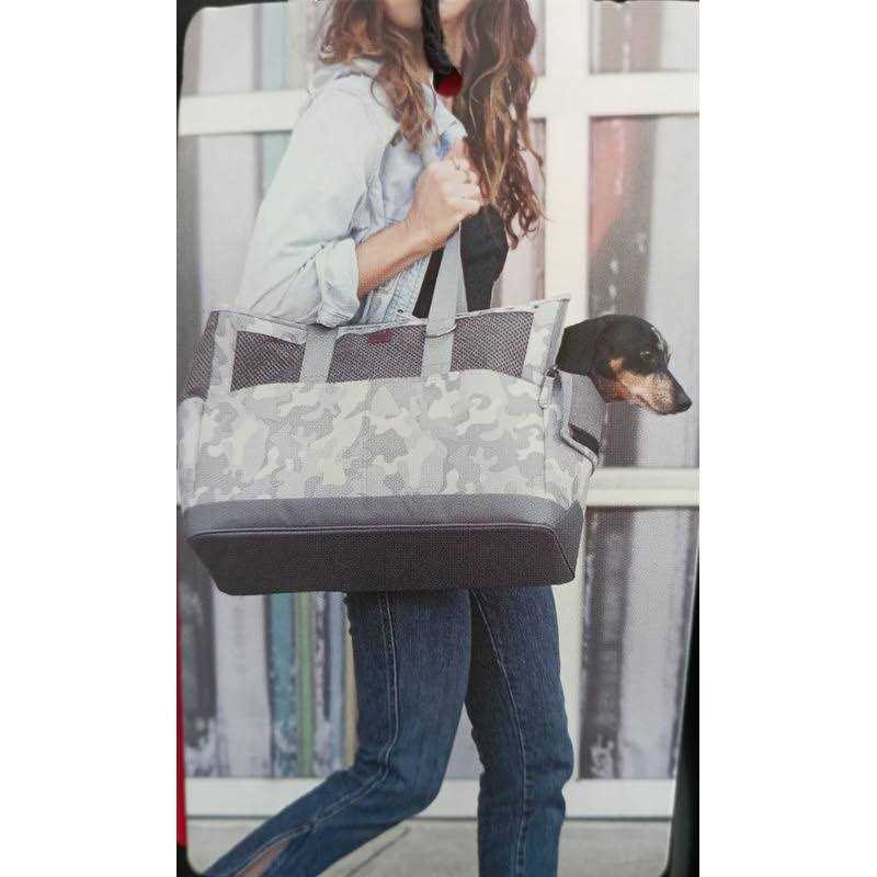 Reddy Black Canvas Dog Carrier Tote Made With Recycled Materials