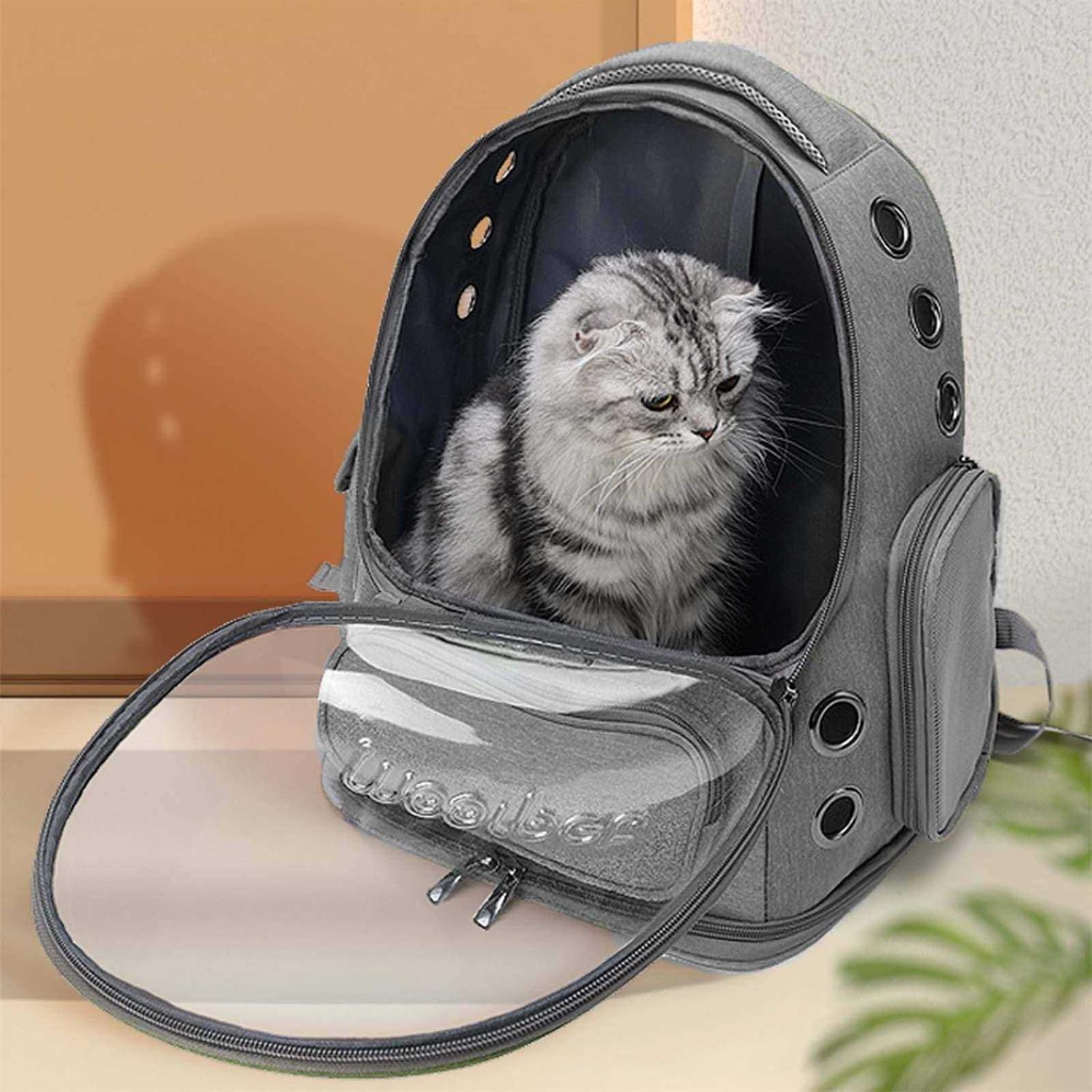 Cat Carrier Backpack Dog Backpack Carrier for Small Dogs Pet Bubble Backpack Bag with Air Holes Airline Approved Travel Carrier