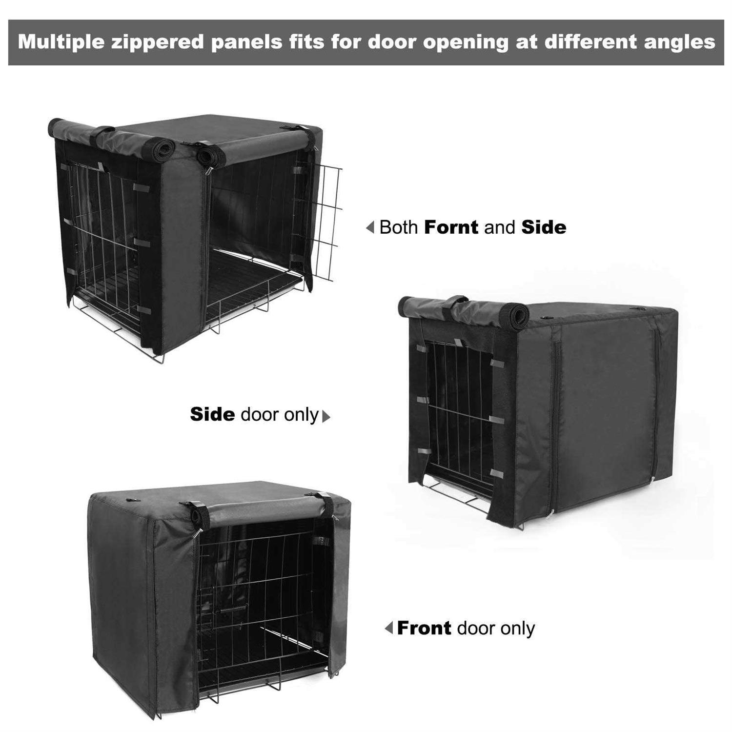 Durable Dog Crate Cover Double Door for Large pet Kennel Covers Universal Fit 36 42 48 inches Wire Dog Crate