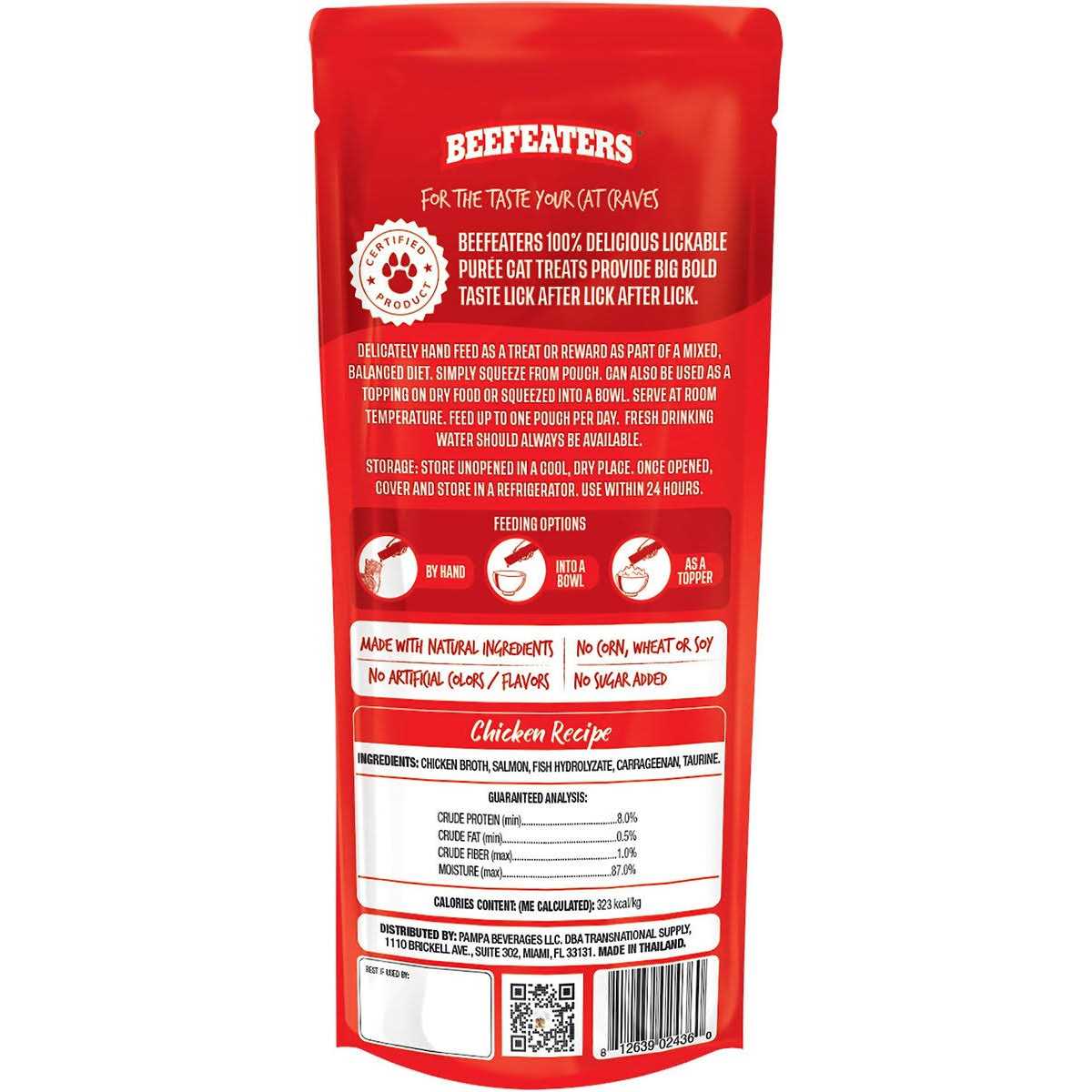 Beefeaters Lickables Puree Cat Treats