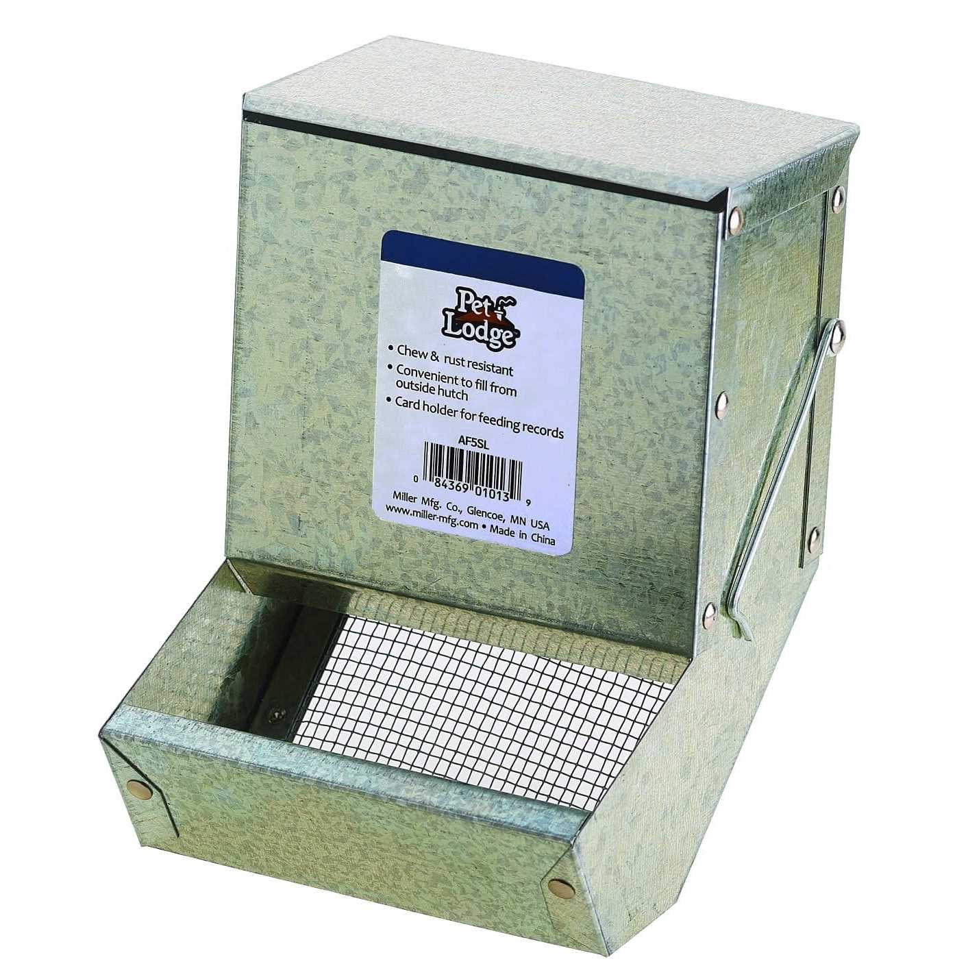 Pet Lodge Feeder with Sifter Bottom & Lid