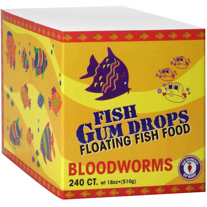 San Francisco Bay Coffee Fish Gum Drops Floating Fish Food Bloodworms
