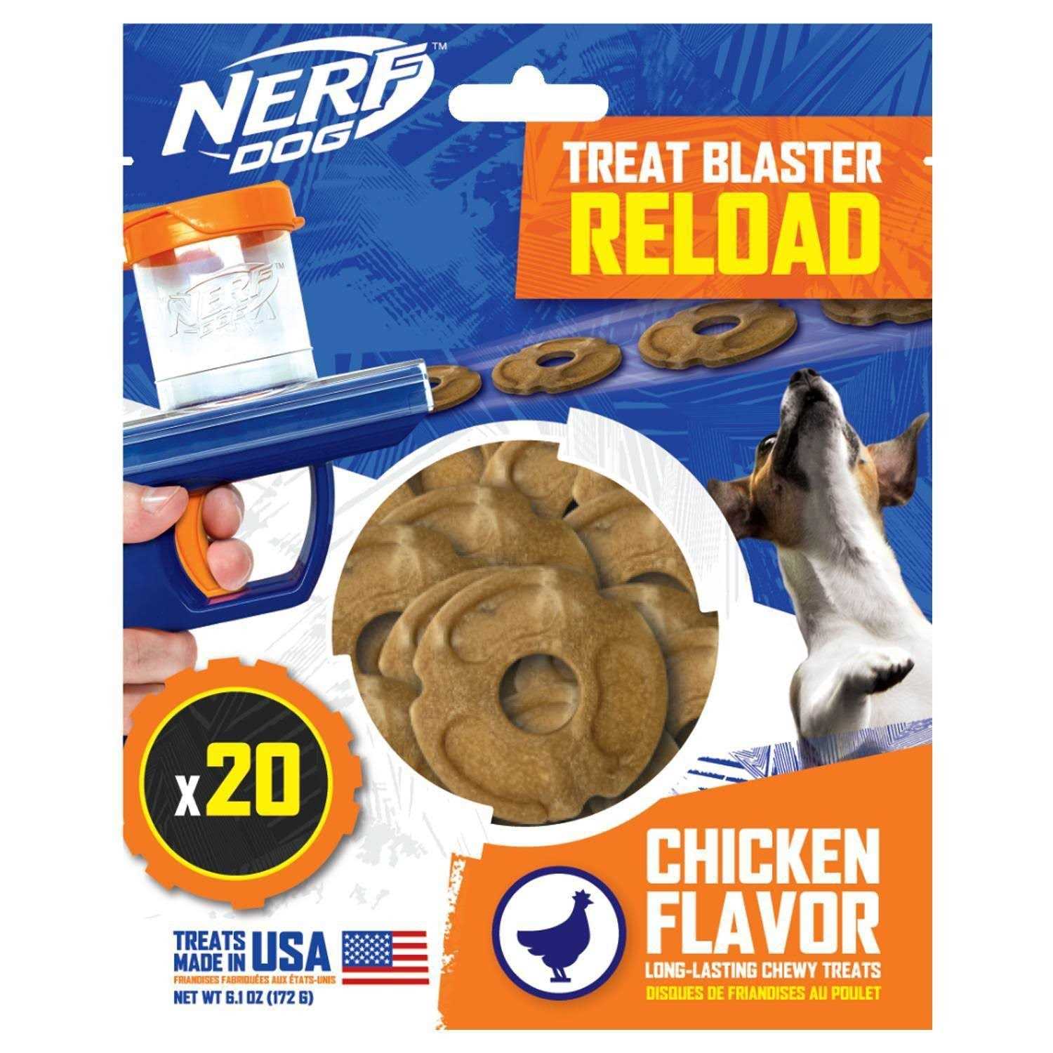 Nerf Disc Blaster Chicken Flavored Dog Treats