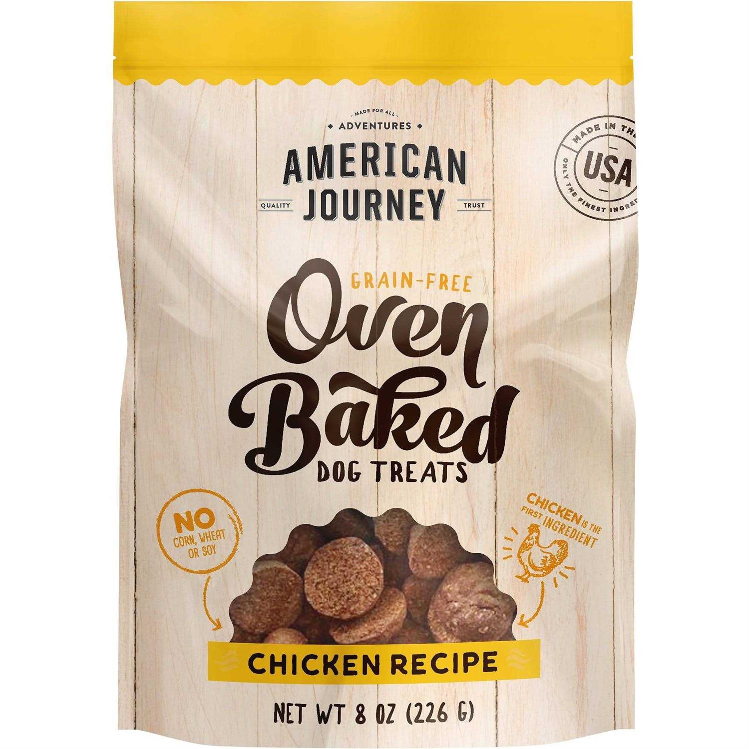 American Journey Peanut Butter Recipe Grain-Free Oven Baked Crunchy Biscuit Dog Treats