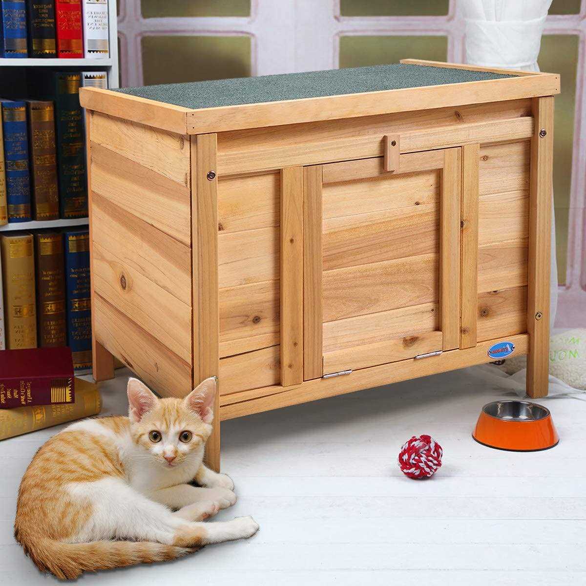 Coziwow24′′L Waterproof Wooden Outdoor Rabbit Enclosure
