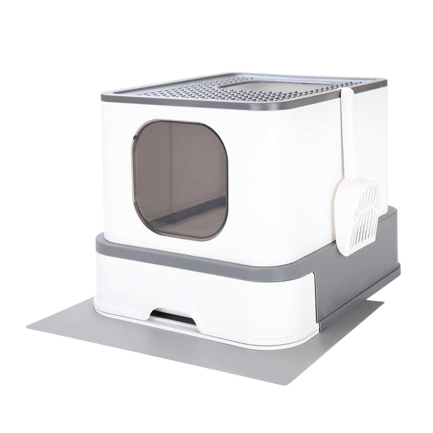 RIZZARI Millions Sold Wordwide Cat Litter Box Large Top Entry Anti-Splashing Litter Box with Lid