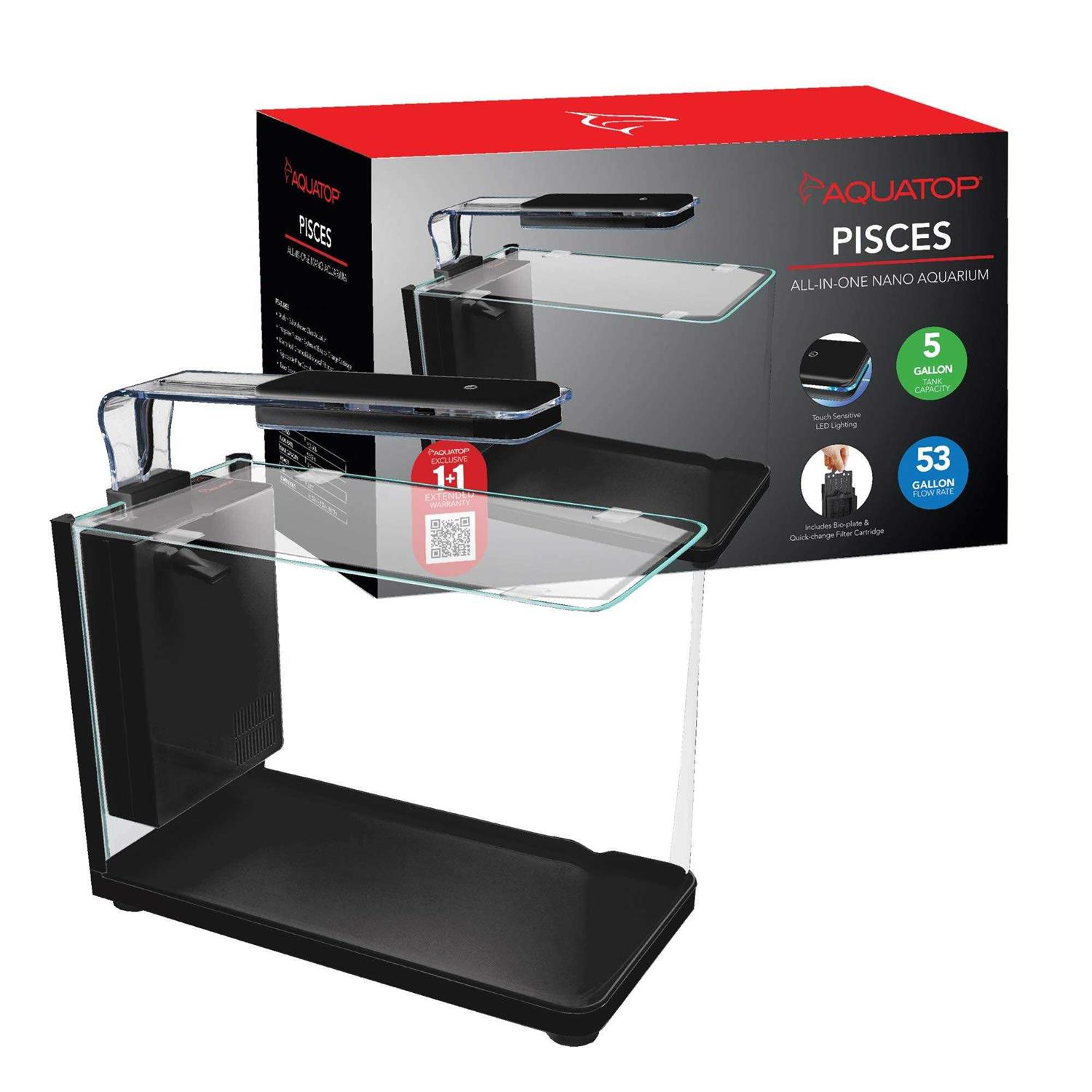 Aquatop Pisces Nano Bullet Glass Aquarium