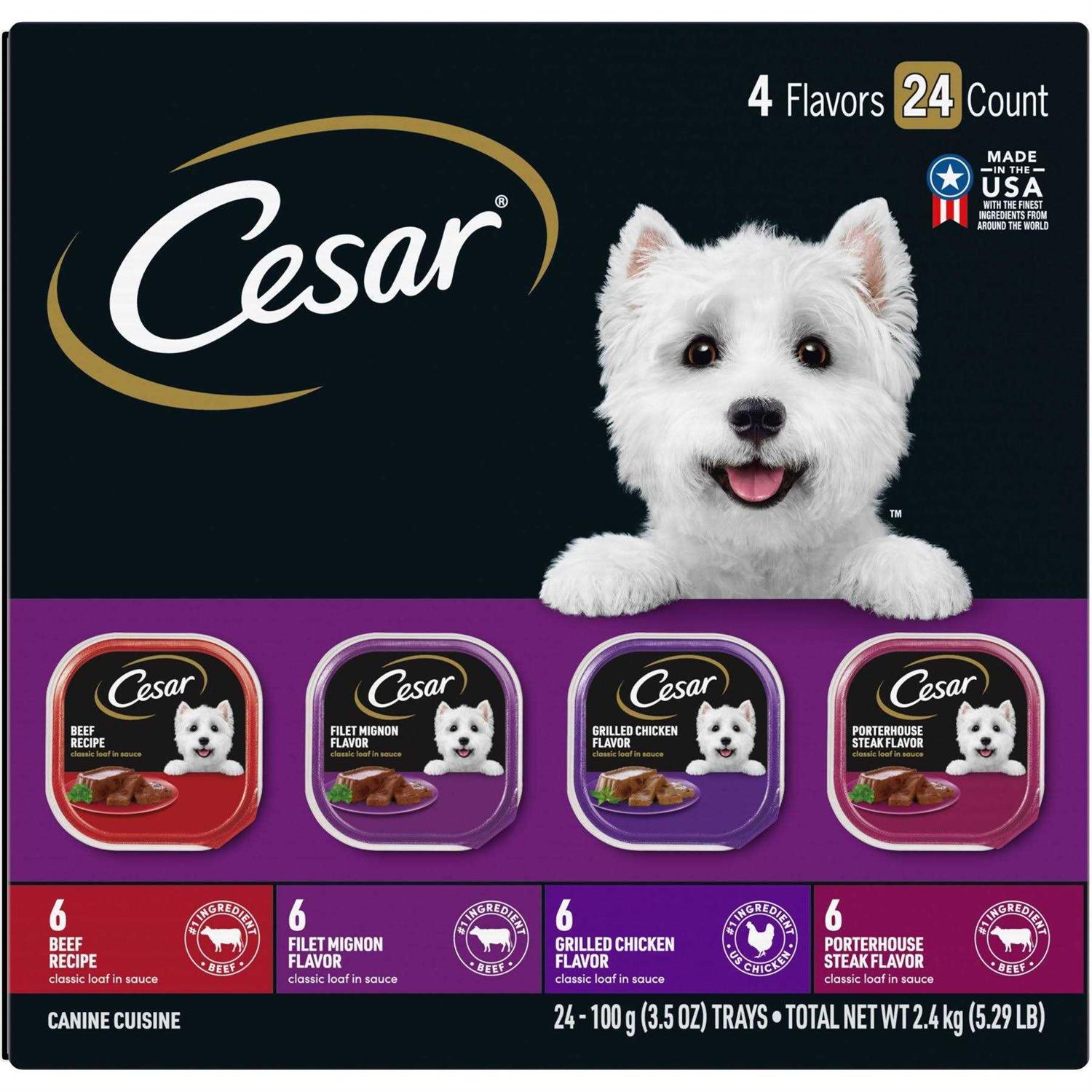 Cesar Classic Loaf in Sauce Wet Dog Food Variety Pack
