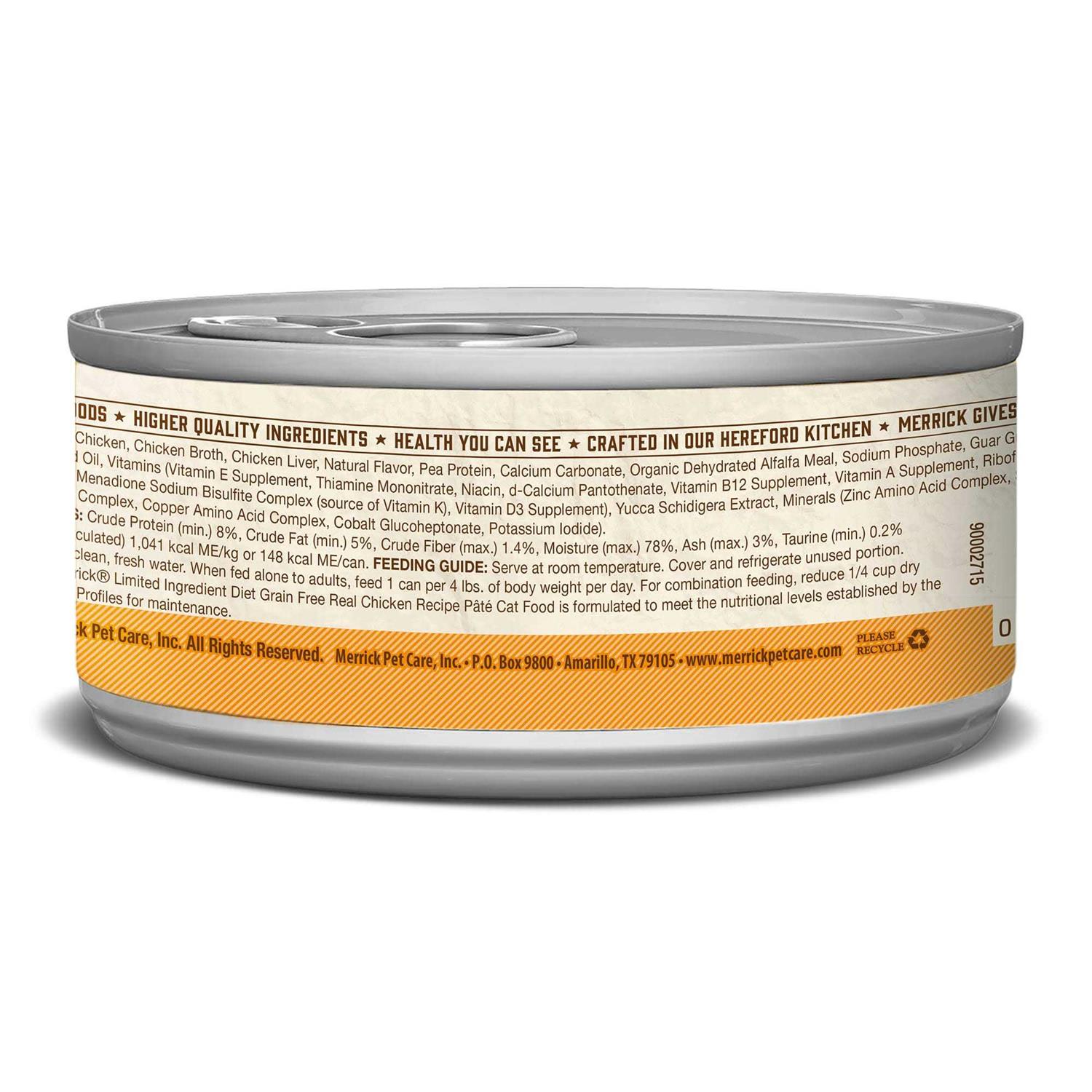 Merrick Limited Ingredient Diet Grain Free Real Duck Pate Canned Cat Food