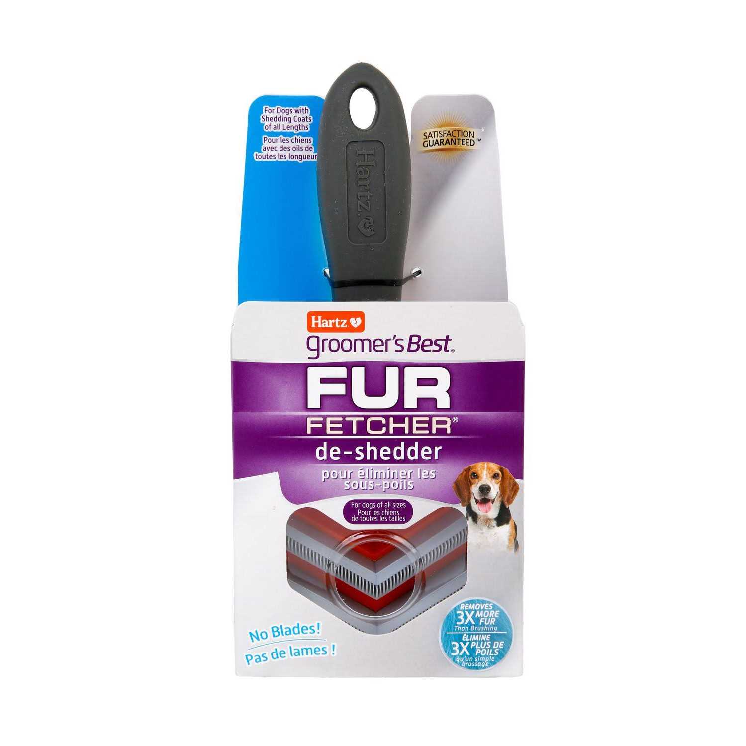 Hartz Groomer’s Best Fur Fetcher De-Shedder Grooming Tool for Dogs