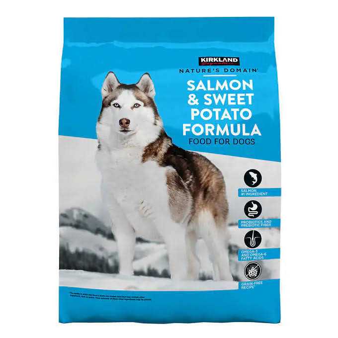 Kirkland Signature Nature’s Domain Salmon Meal & Sweet Potato Dog Food 35 lb