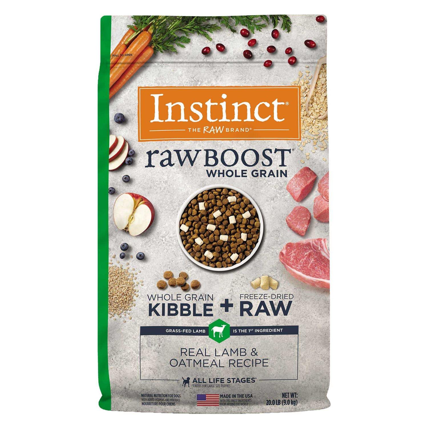 Instinct Raw Boost Whole Grain Real Lamb & Oatmeal Dry Dog Food