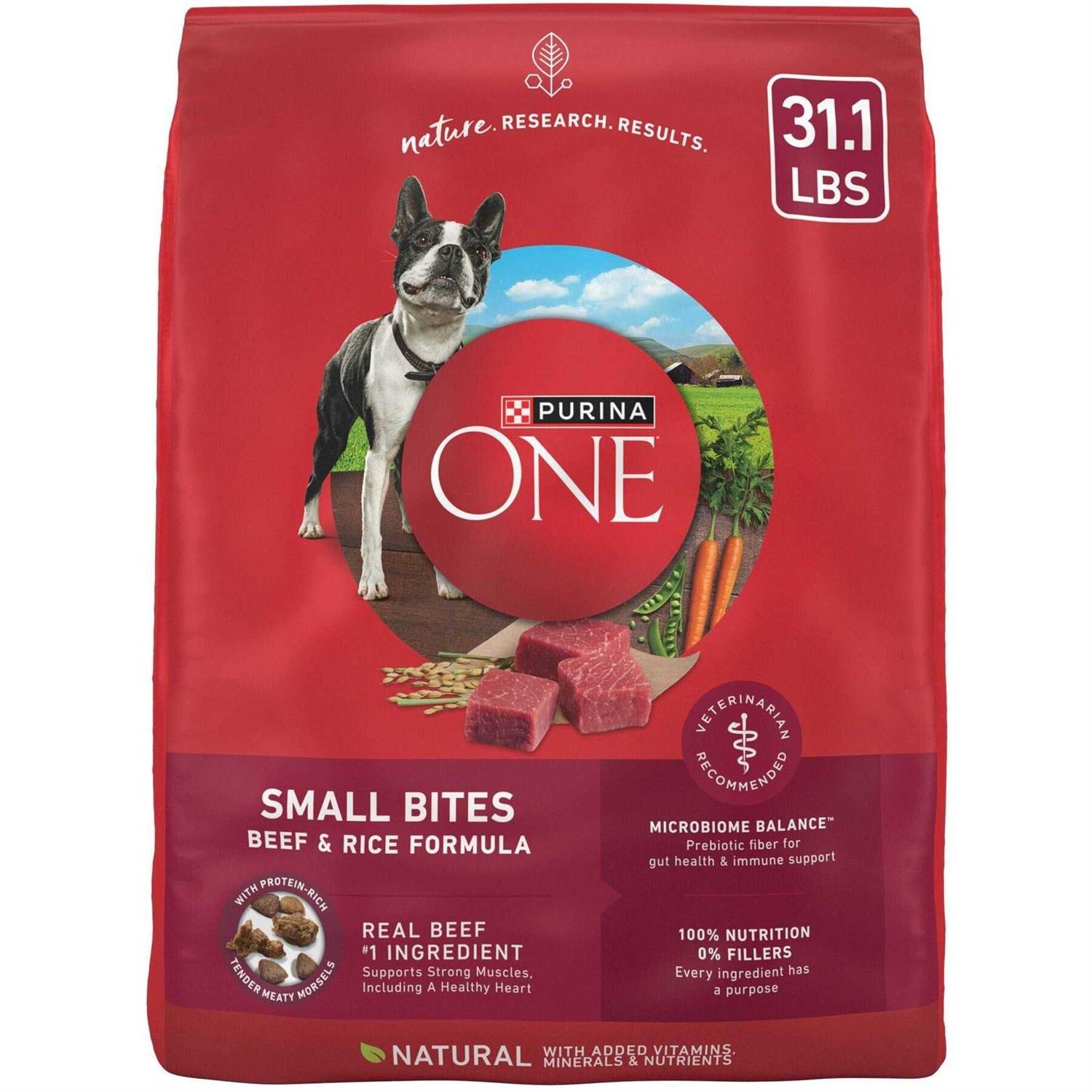Purina ONE SmartBlend Small Bites Beef & Rice Formula Dry Dog Food