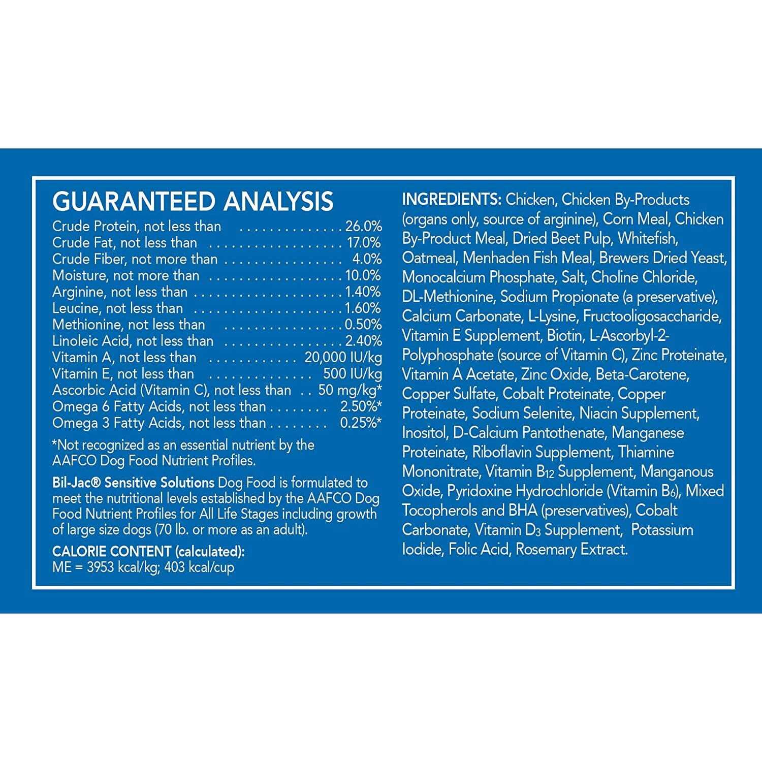 Bil Jac Sensitive Solutions Dog Food