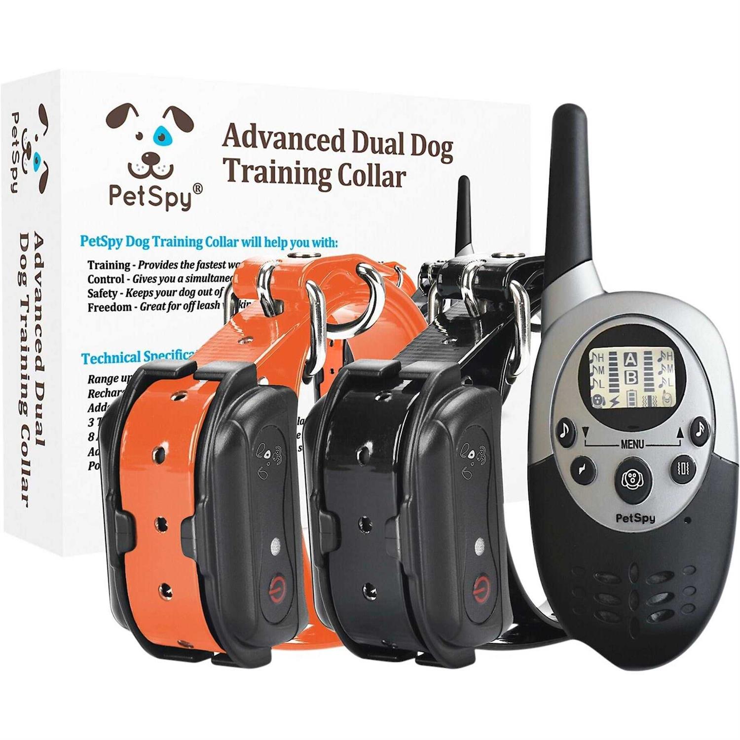 Petspy 1100 Waterproof Rechargeable Remote Training Dog Collar with Beep, Vibration and Electric Shock Dogs