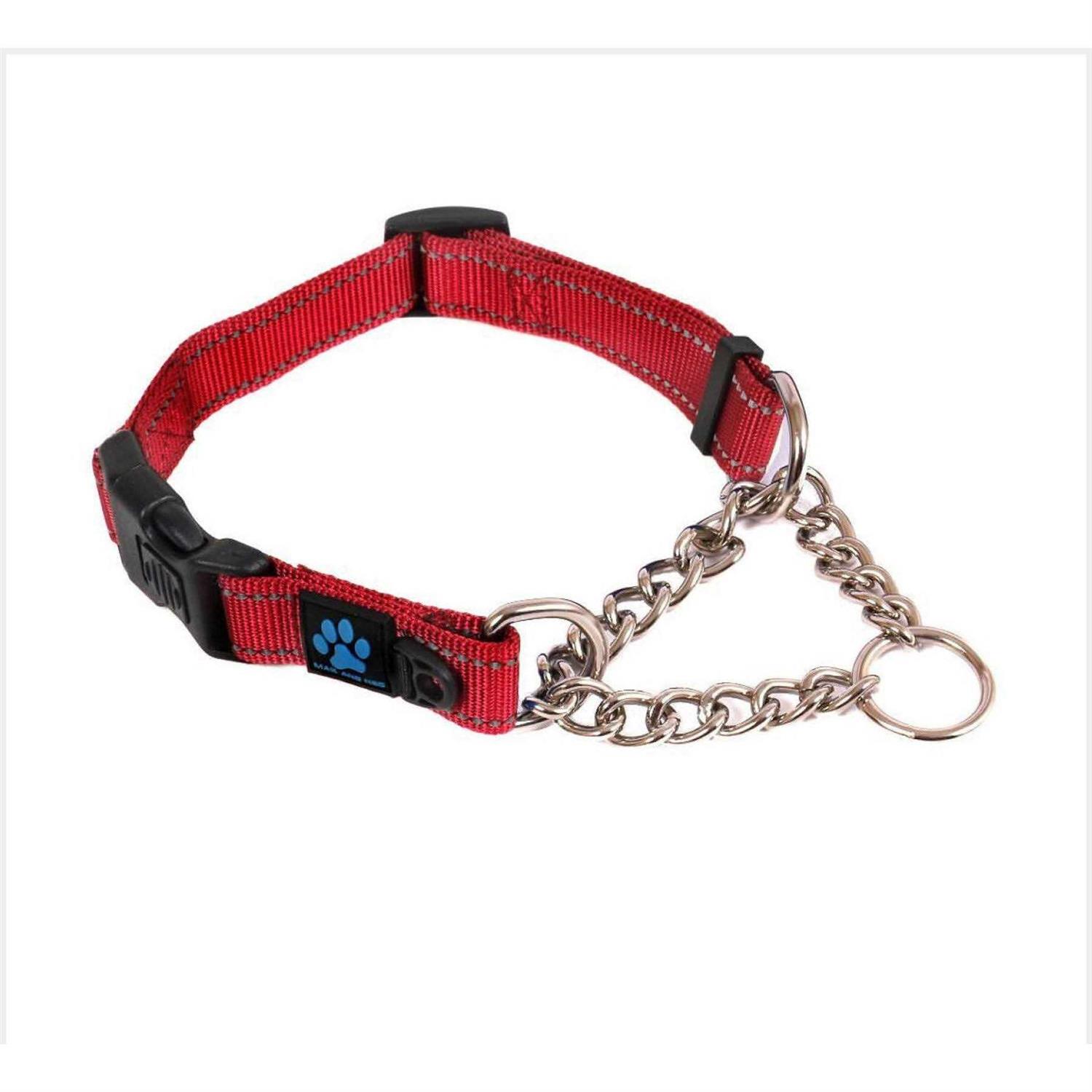 Max and Neo Stainless Steel Chain Martingale Collar We Donate a Collar to a Dog Rescue for Every Collar Sold