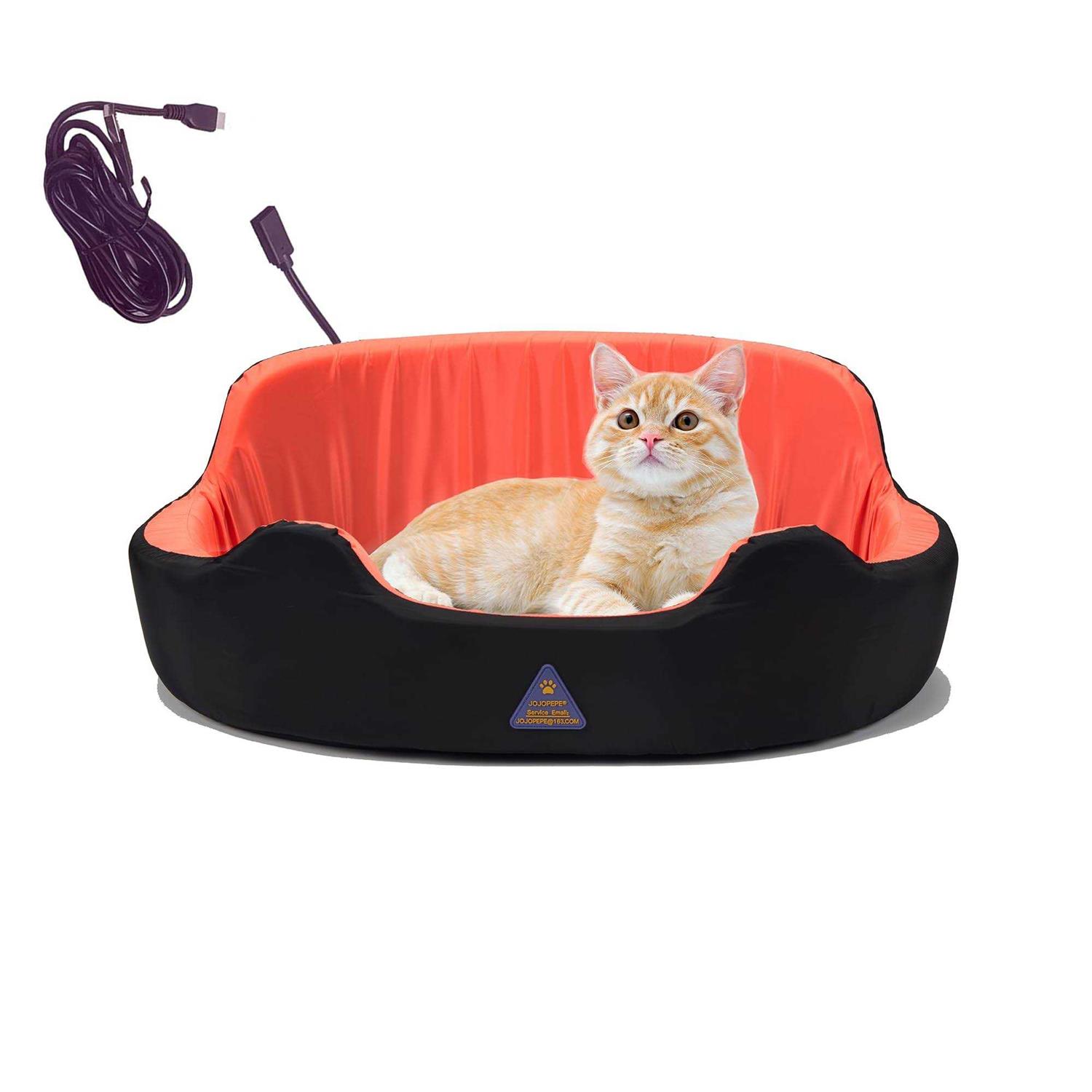 jojopepe washable dog bed heated cat bed for medium Small pets with warming temperature