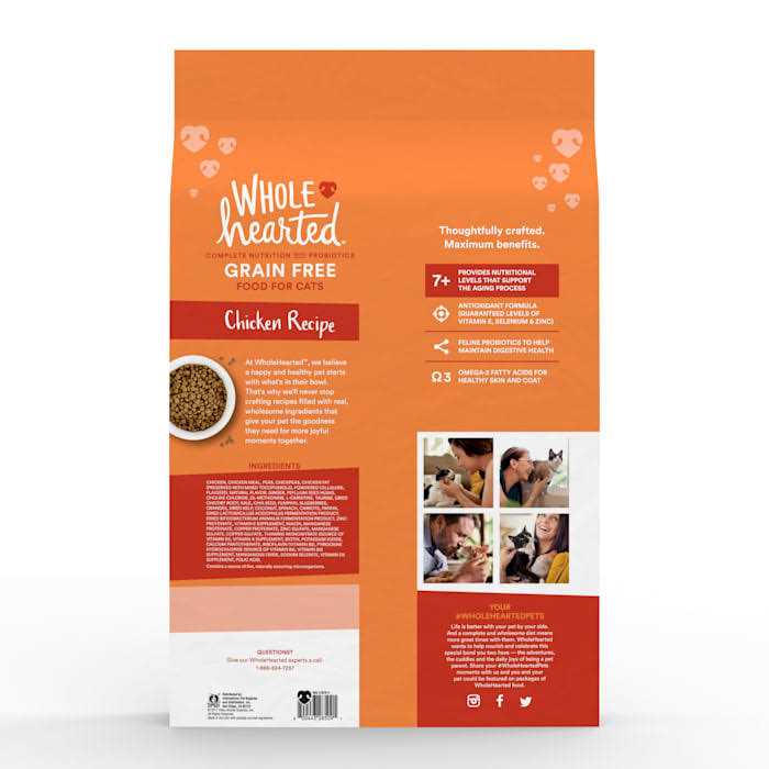 WholeHearted Grain Free Senior Chicken Recipe Dry Cat Food