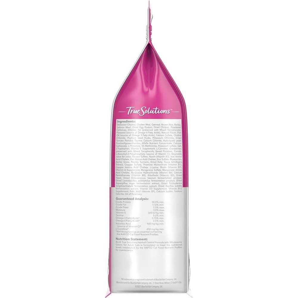 Blue Buffalo True Solutions Hairball Control Natural Adult Dry Cat Food