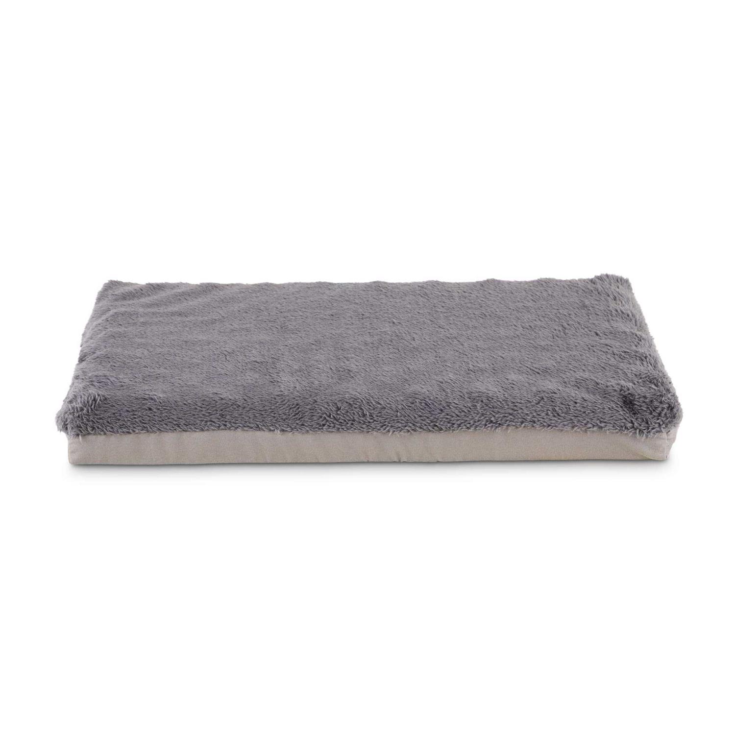 EveryYay Essentials Happy Place Dark Grey Foam Dog Crate Mat and Pet Bed
