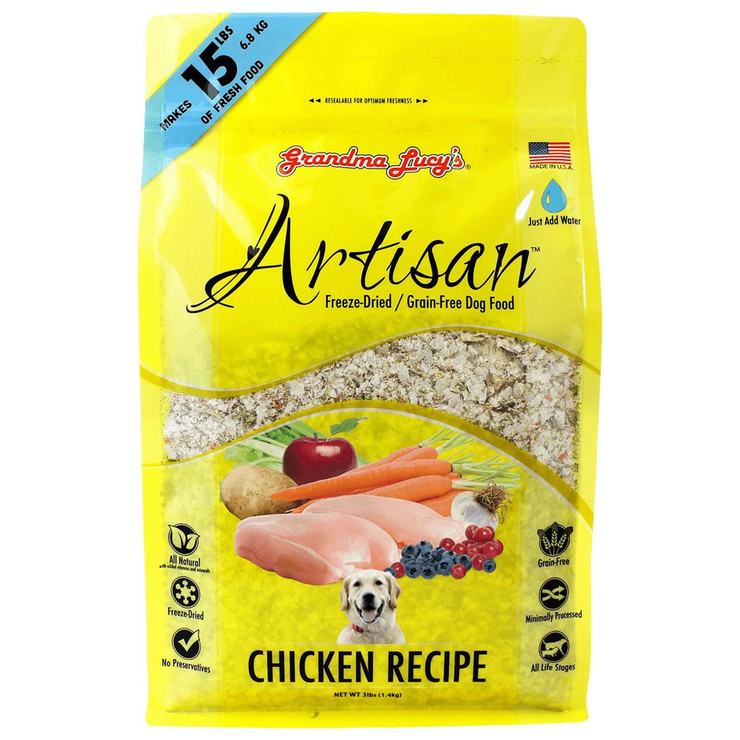 Grandma Lucy&s Freeze-Dried Grain-Free Artisan Chicken Dog Food