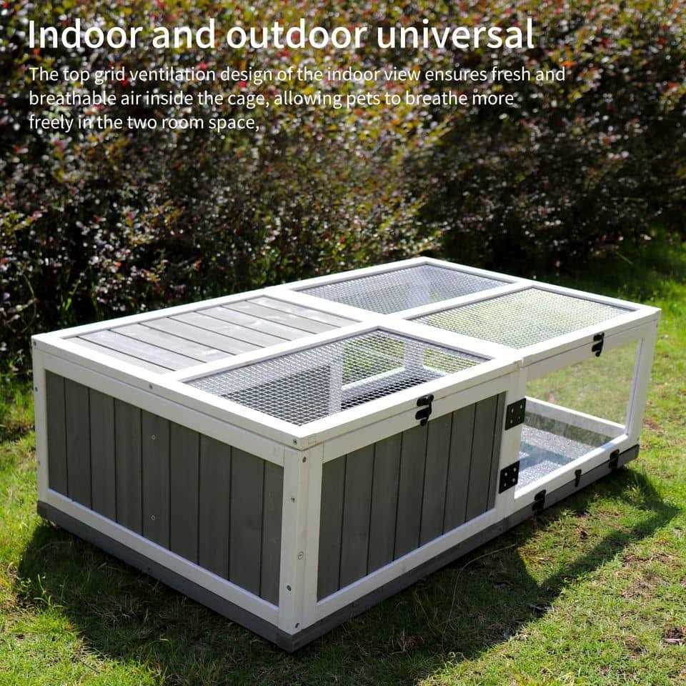 43 Upgrade waterproof tray activity tray Wooden turtle house indoor small animal turtle cage
