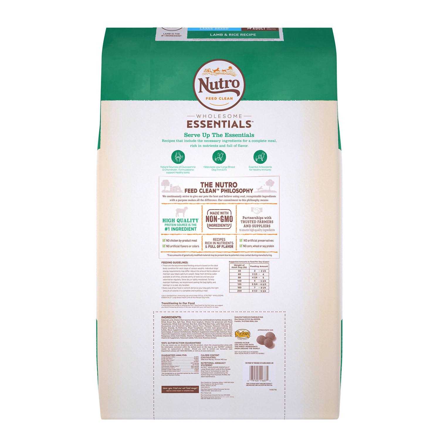 NUTRO Adult Dog Food Lamb & Rice