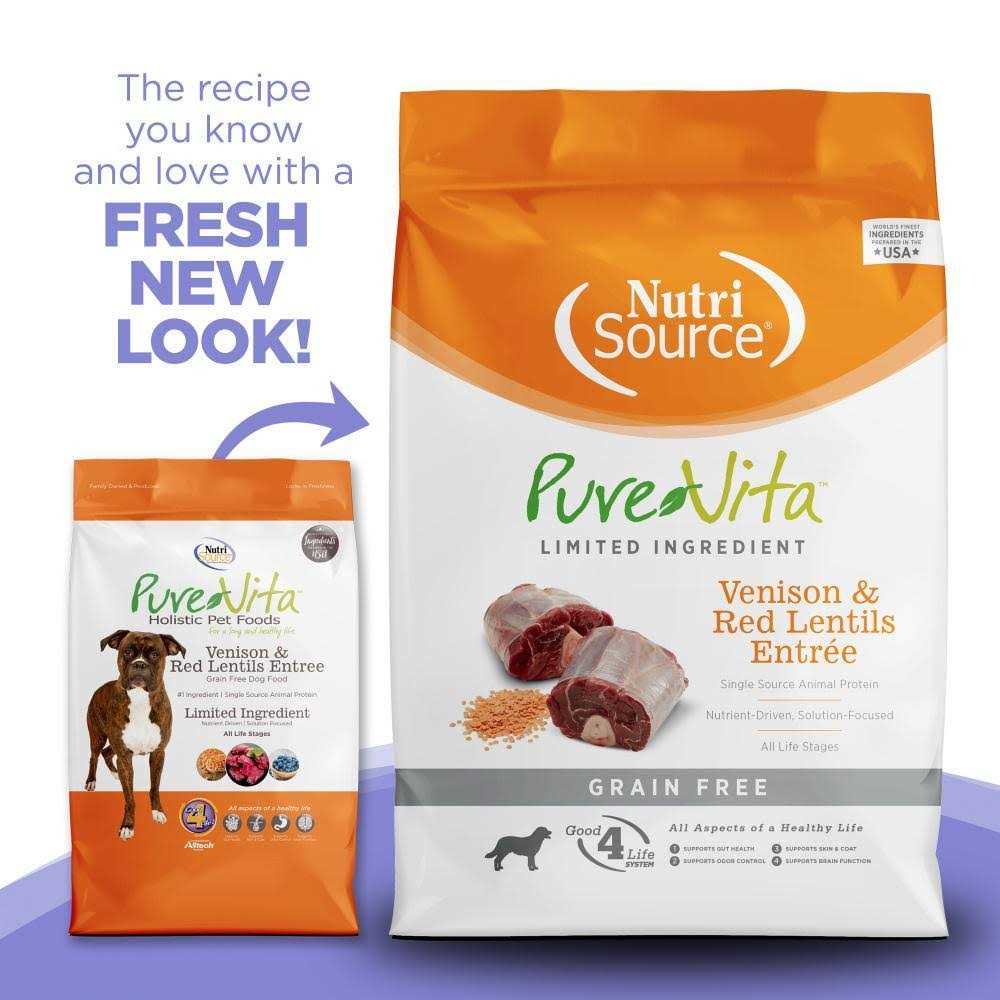 PureVita Grain Free Venison Red Lentils Dog Food