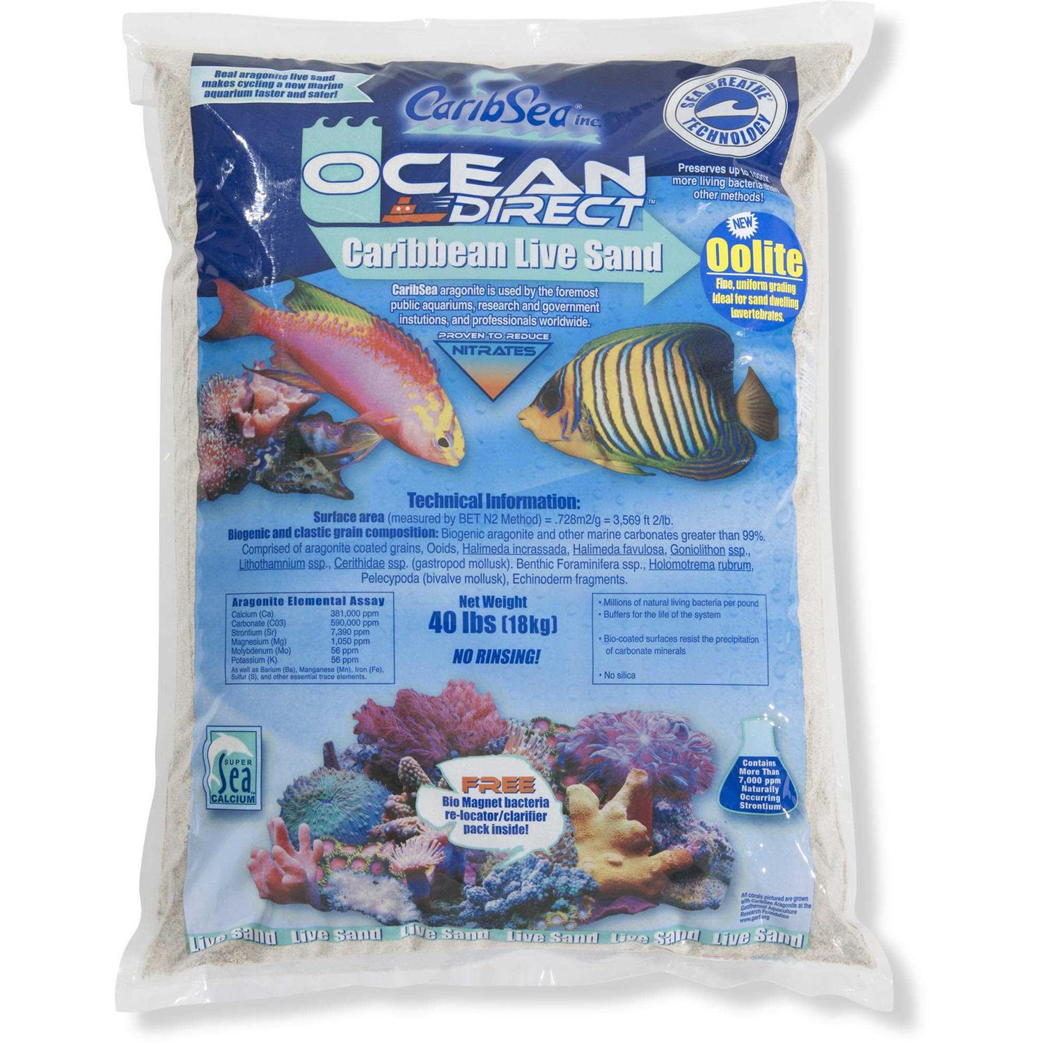 CaribSea Ocean Direct Live Sand Oolite 40 lb