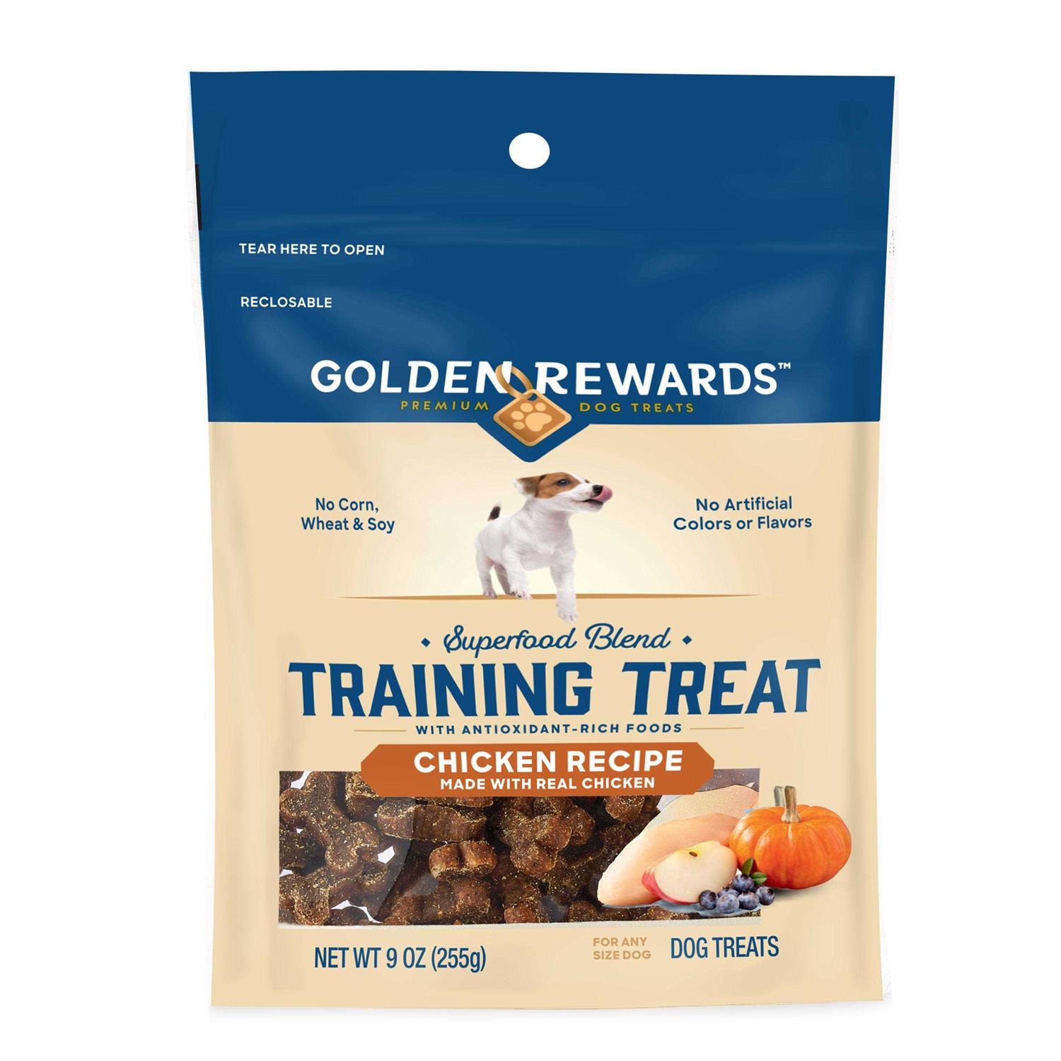 Golden Rewards Chicken Recipe Training Treat Dog Treats