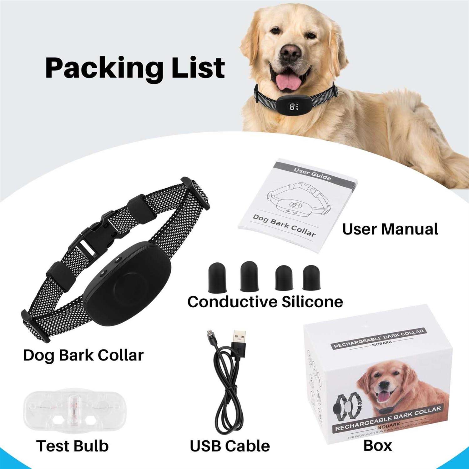 Bebang Bark Collar for Dogs 3 Modes Beep Vibration Shock Dog Bark Collar for Small Medium Large Dogs in Humane Effective Methods