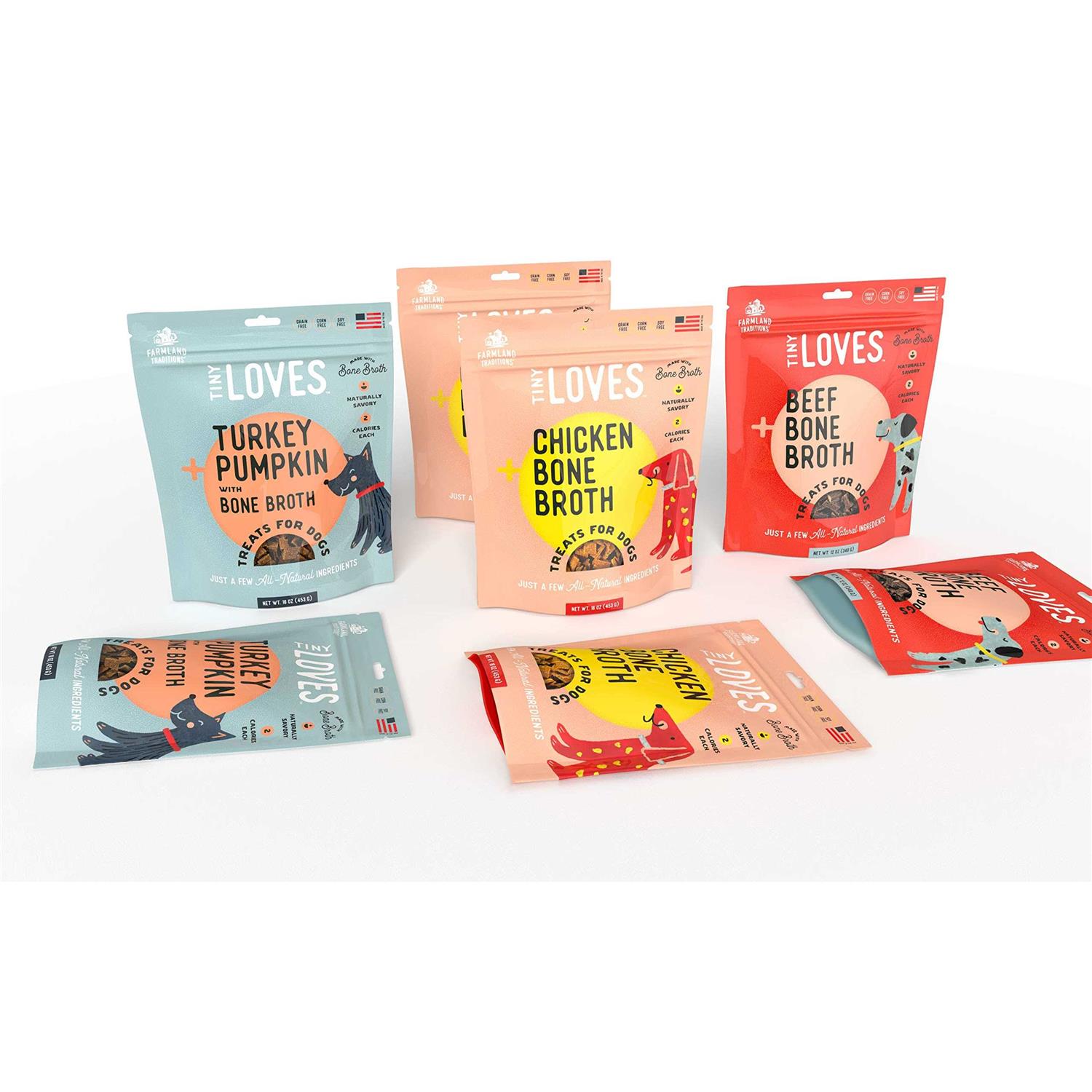 Farmland Traditions Tiny Loves Beef with Bone Broth Flavored Jerky Dog Treats