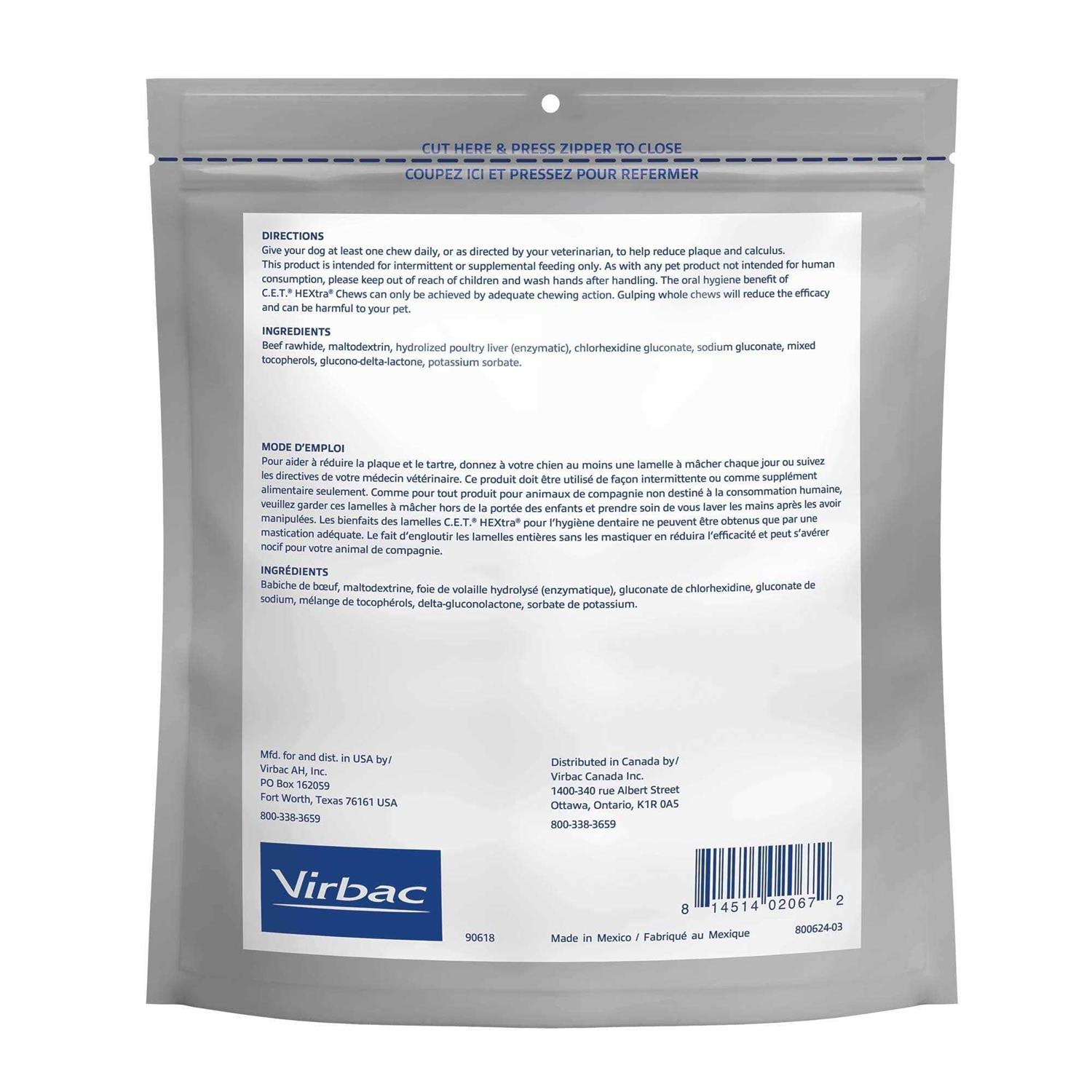 Virbac C.E.T. HEXtra Premium Chews Dogs