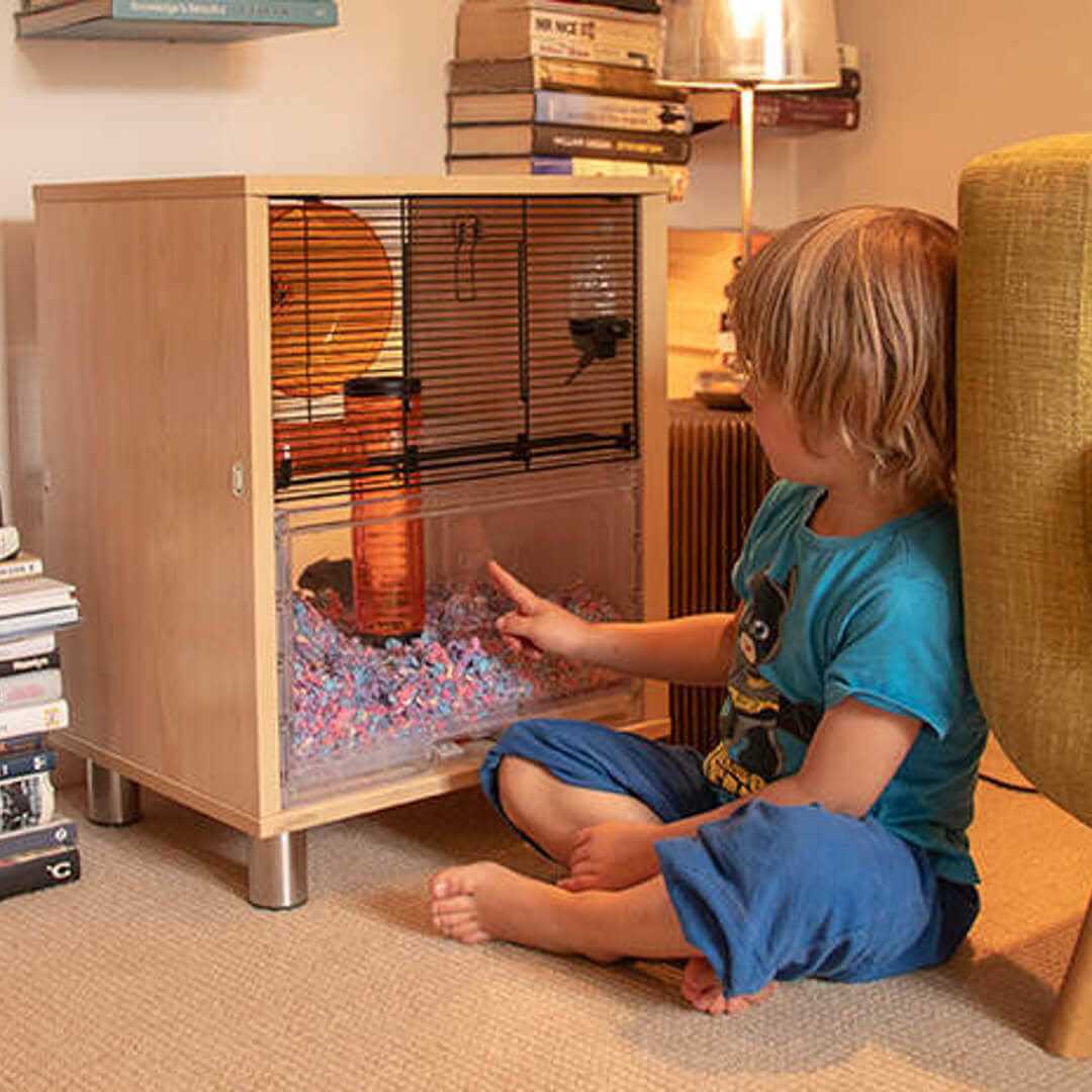 Omlet Secure Easy to Clean White Hamster Cage with Storage